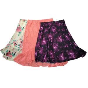 Bundle of 3 Women’s Midi Skirts Large GUC Y2K Cottagecore Minimal Chic